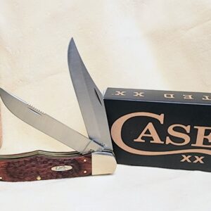 Case XX Jigged Dymalux Rosewood Folding Hunter w/ Sheath