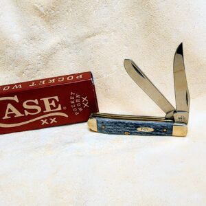 Case Pocket Worn Crandall Jig Gray Bone Mini Trapper