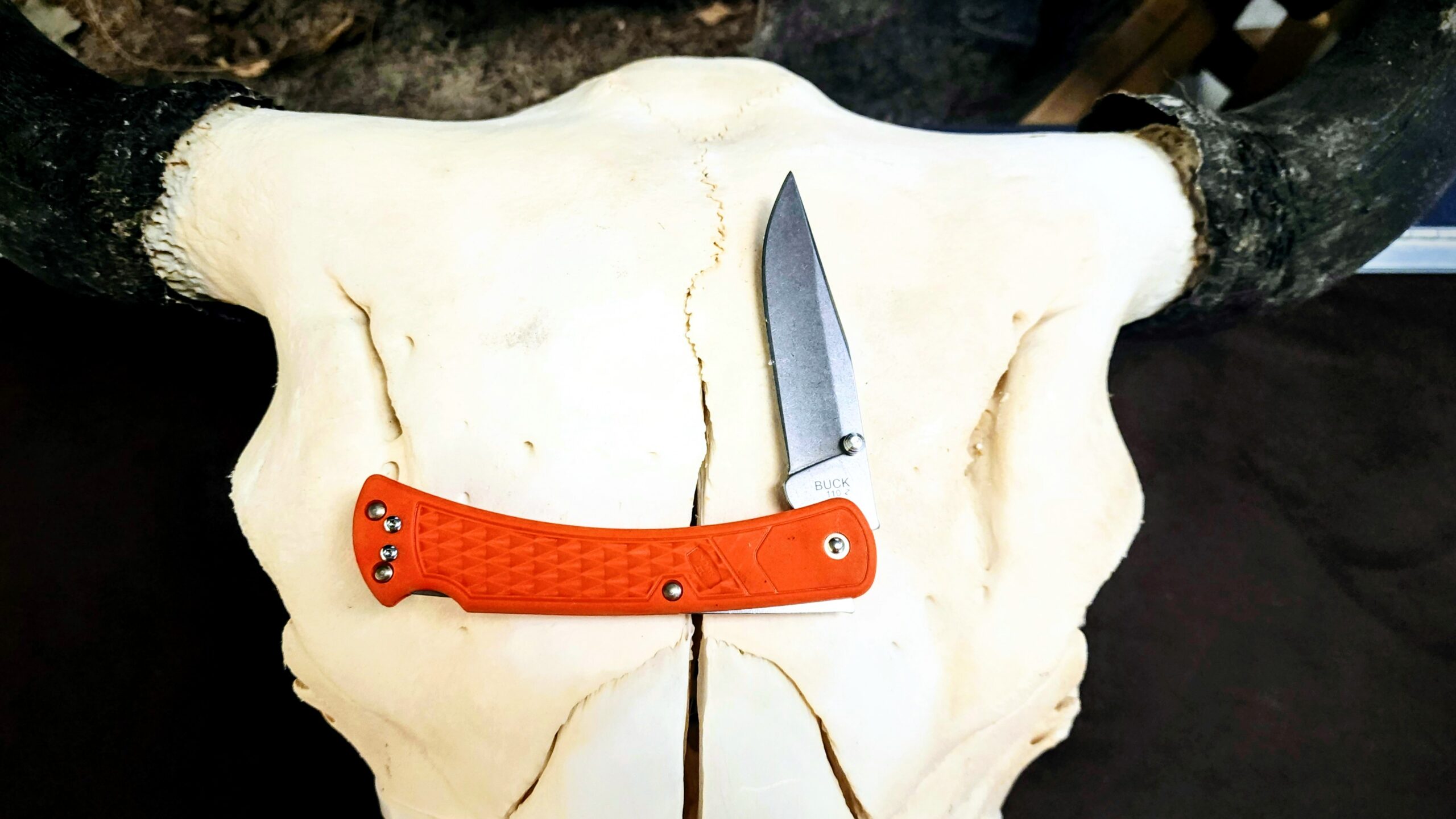 Buck 110 Slim Select Blaze Orange Folding Hunter
