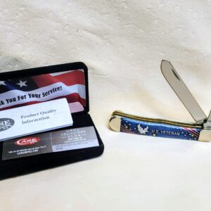 Case xx U.S. Veterans Natural Bone Color Wash Trapper No 16300