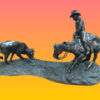 "Cow Town Cutter" Bronze by Clarence R. Morrison